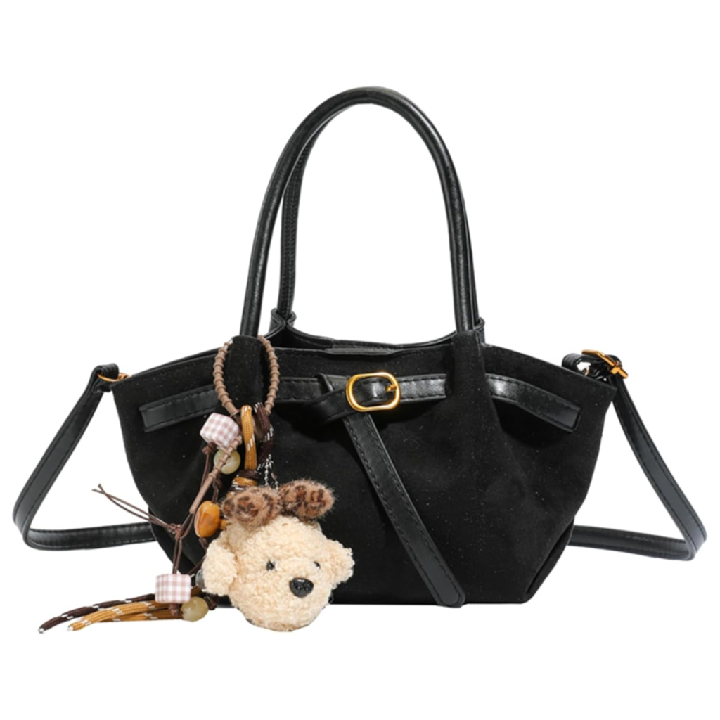 Affordable 2026 fashion trends: structured black leather tote bag for a quiet luxury aesthetic.